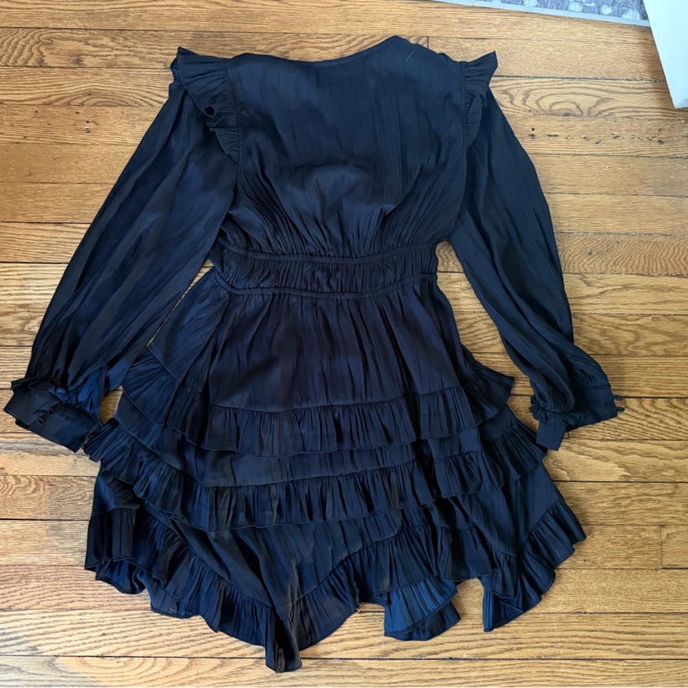 Anthropologie Tiered Ruffled Mini Dress - Size XS Petite - Picture 3 of 3